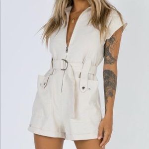 Princess Polly Beige Romper (NWT)